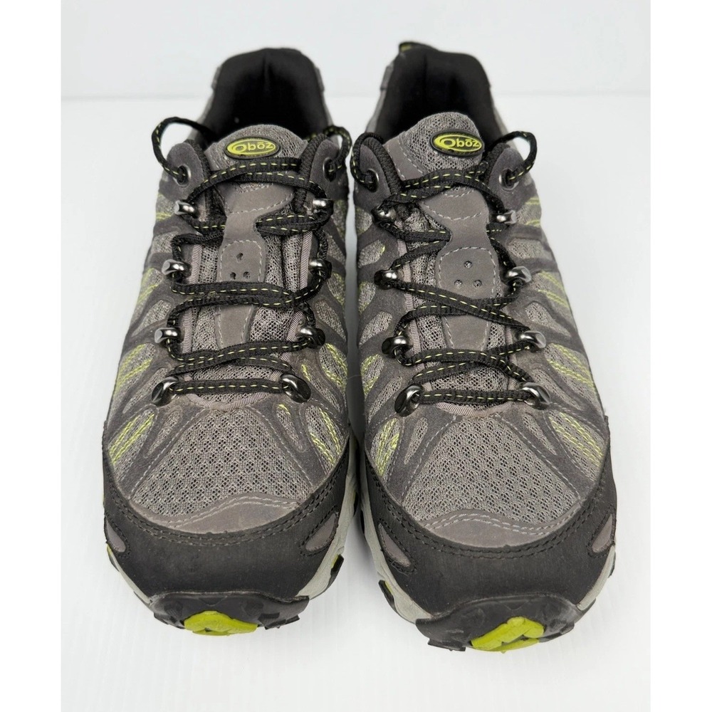Oboz Traverse Mens Size 9 Green Gray Trail Hiking Low Top Shoes Outdoor Active